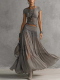 Rosalie | Conjunto Maxi de Dos Piezas de Encaje Elegante