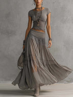 Rosalie | Conjunto Maxi de Dos Piezas de Encaje Elegante