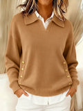 Vynette™ | Jersey de cuello pico con solapa