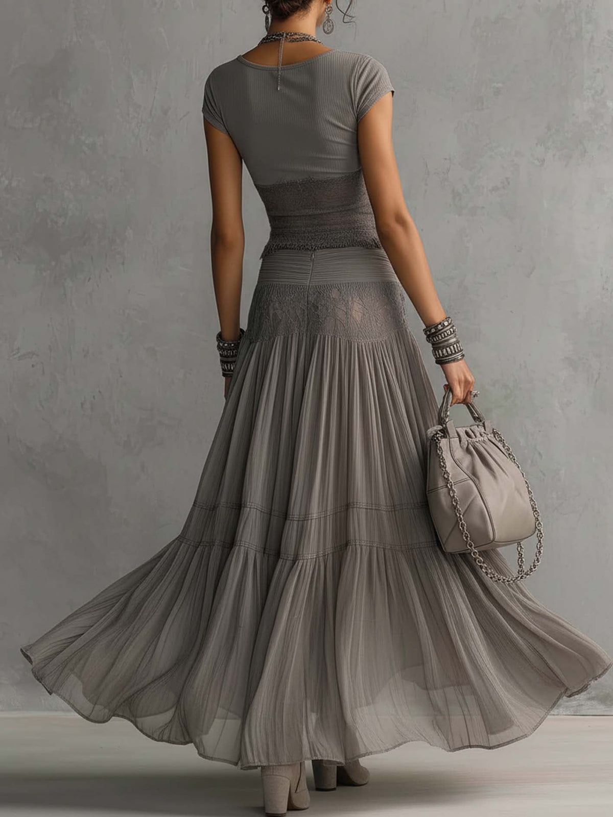 Rosalie | Conjunto Maxi de Dos Piezas de Encaje Elegante