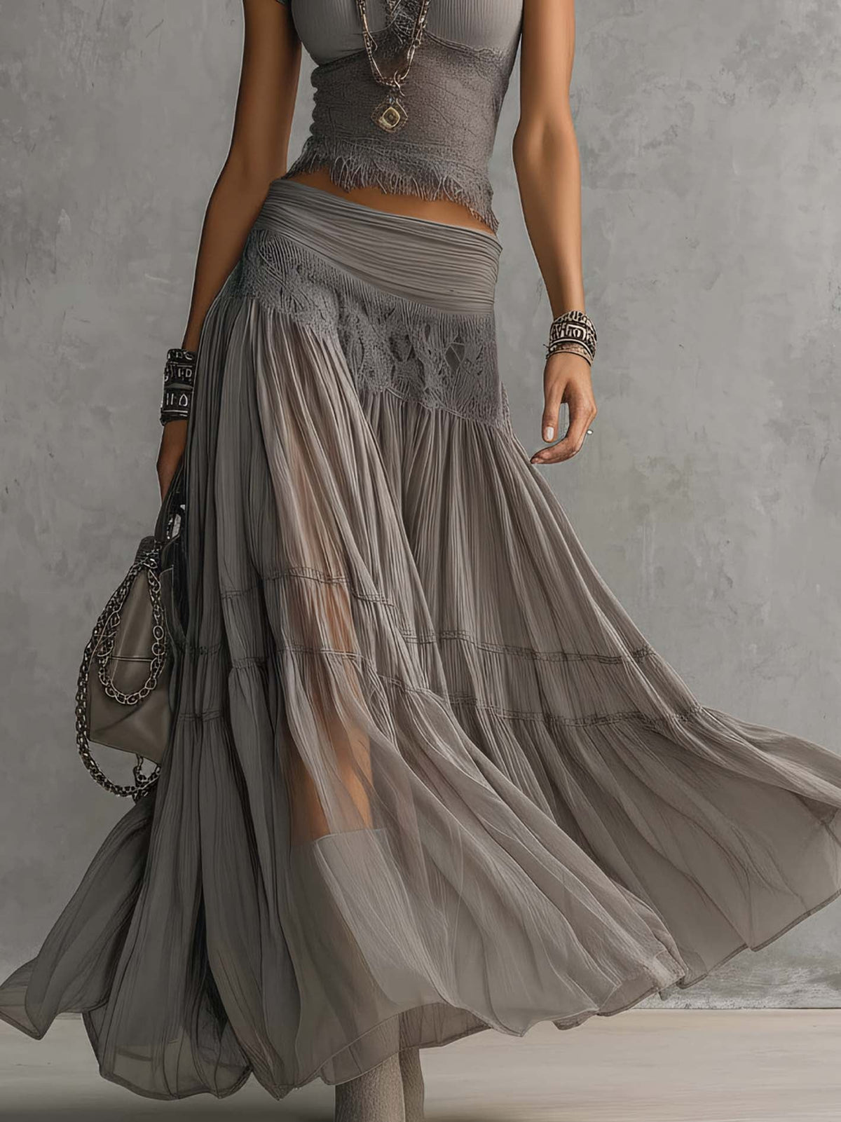 Rosalie | Conjunto Maxi de Dos Piezas de Encaje Elegante