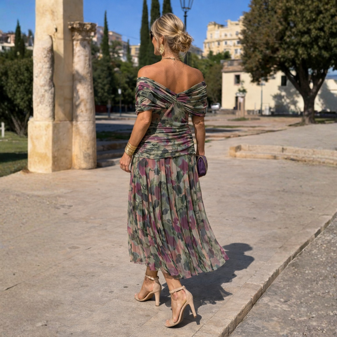 Eleanor | Vestido Maxi con Hombros Descubiertos
