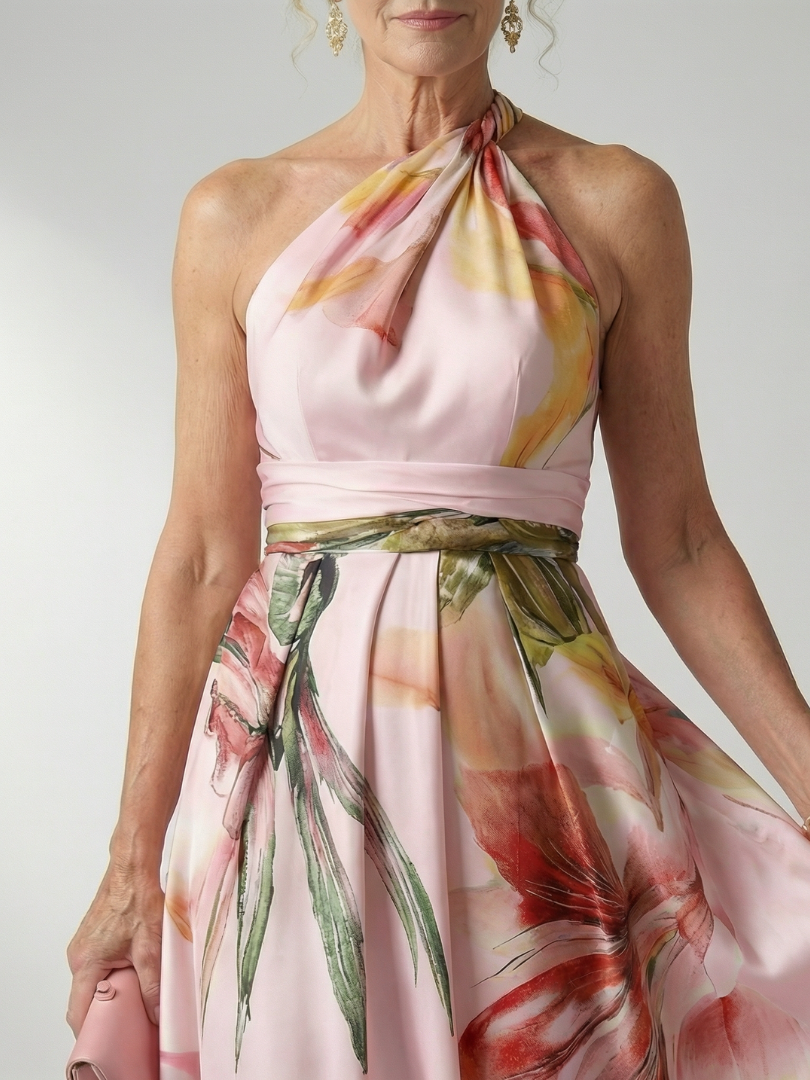 Amiel | Vestido Largo Floral Ligero