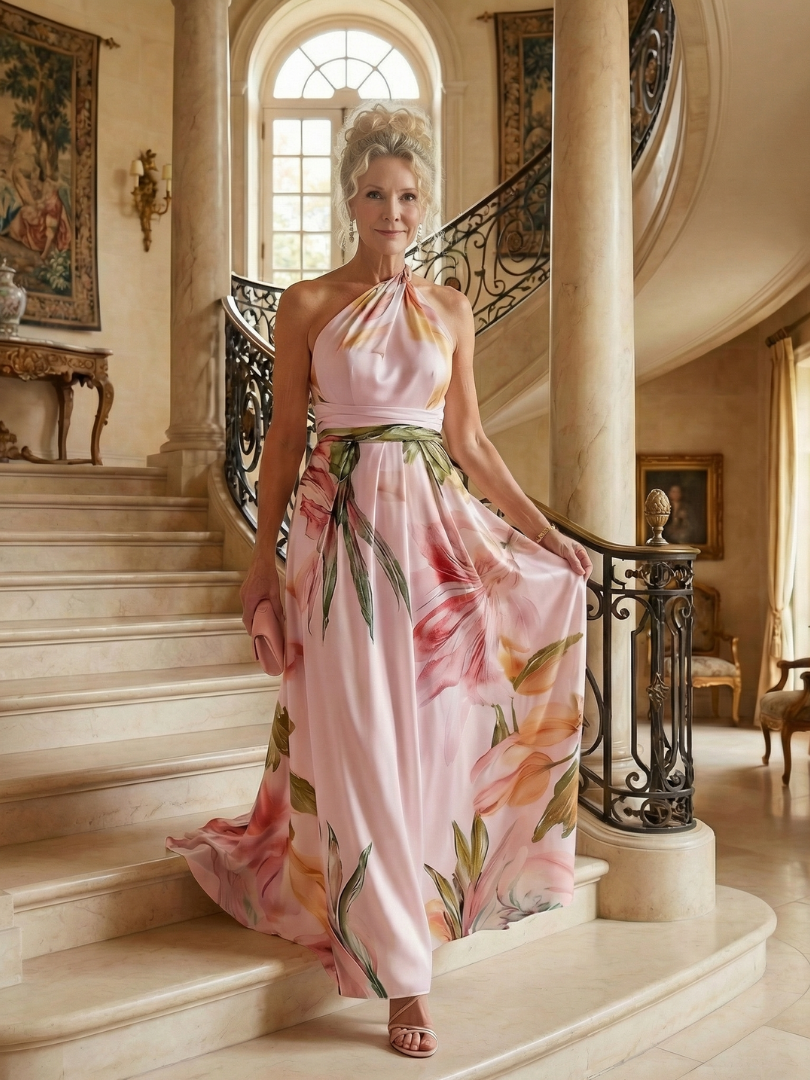 Amiel | Vestido Largo Floral Ligero