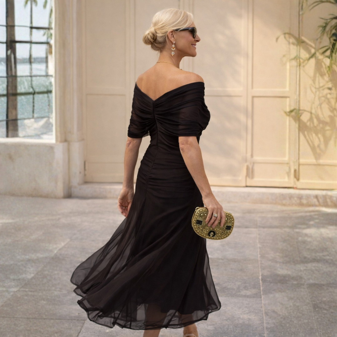 Eleanor | Vestido Maxi con Hombros Descubiertos