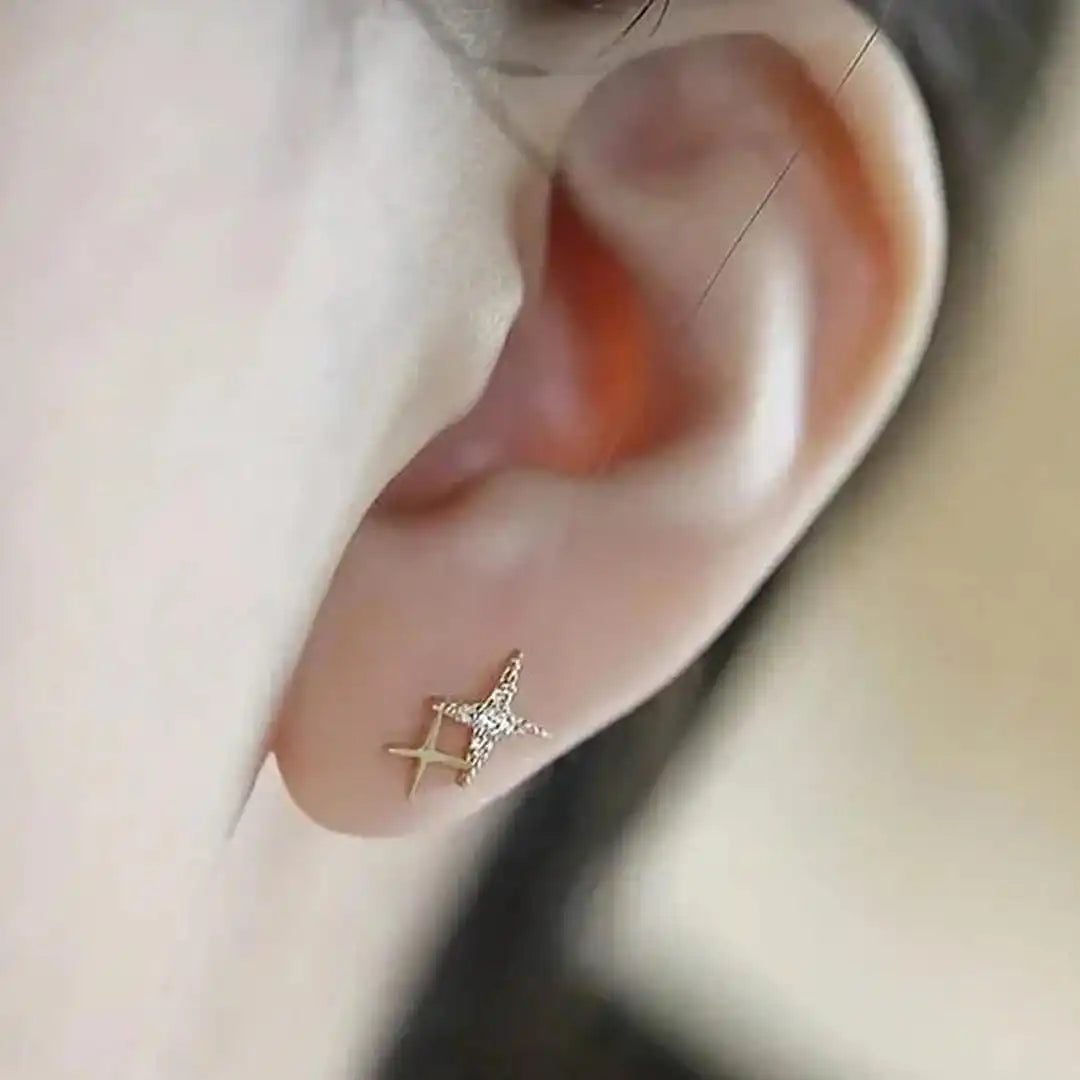 Pendientes de Estrella Brillante