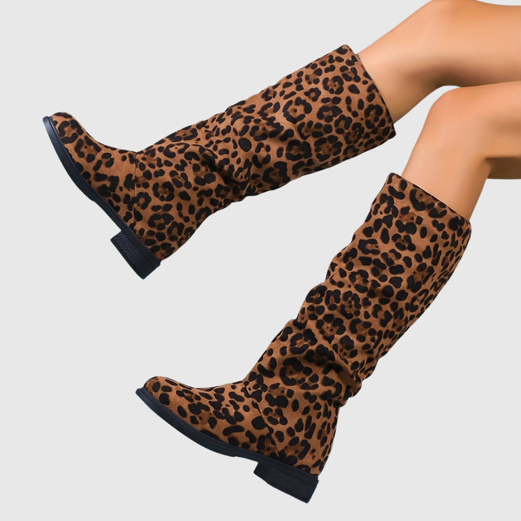 Selah | Botas Media Caña de Leopardo
