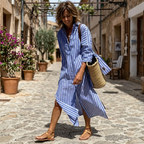 Cecily | Vestido de Verano Elegante de Rayas