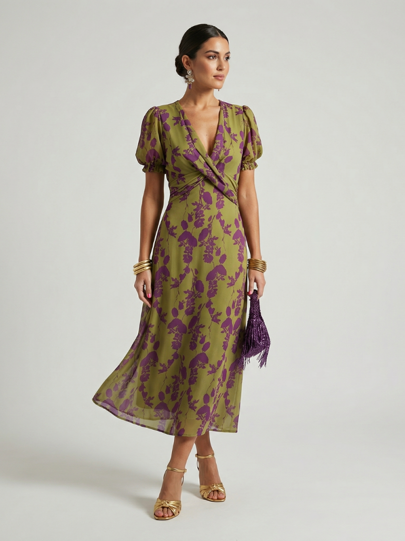 Adeline | Vestido Midi Floral Relajado
