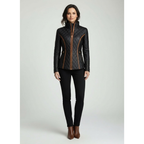 Chaqueta acolchada Leatrice™ con forro y costuras en rombos