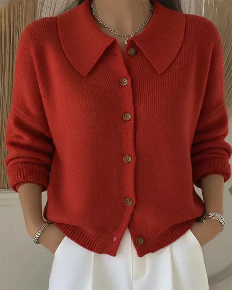 Vespera™ | Cárdigan con cuello y botones