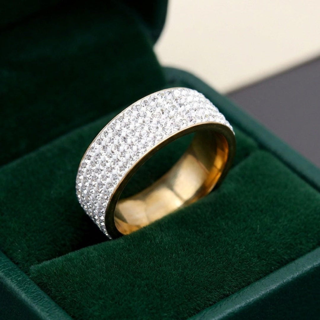 Anillo Pavelli de aro con cristales