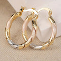 Pendientes de Aro Redondo Vintage en Oro, Plata y Rosa