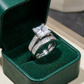 Set de Anillos de Promesa con Circonita Exquisita