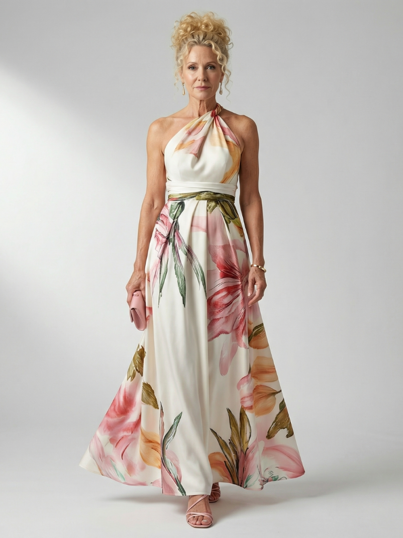 Amiel | Vestido Largo Floral Ligero