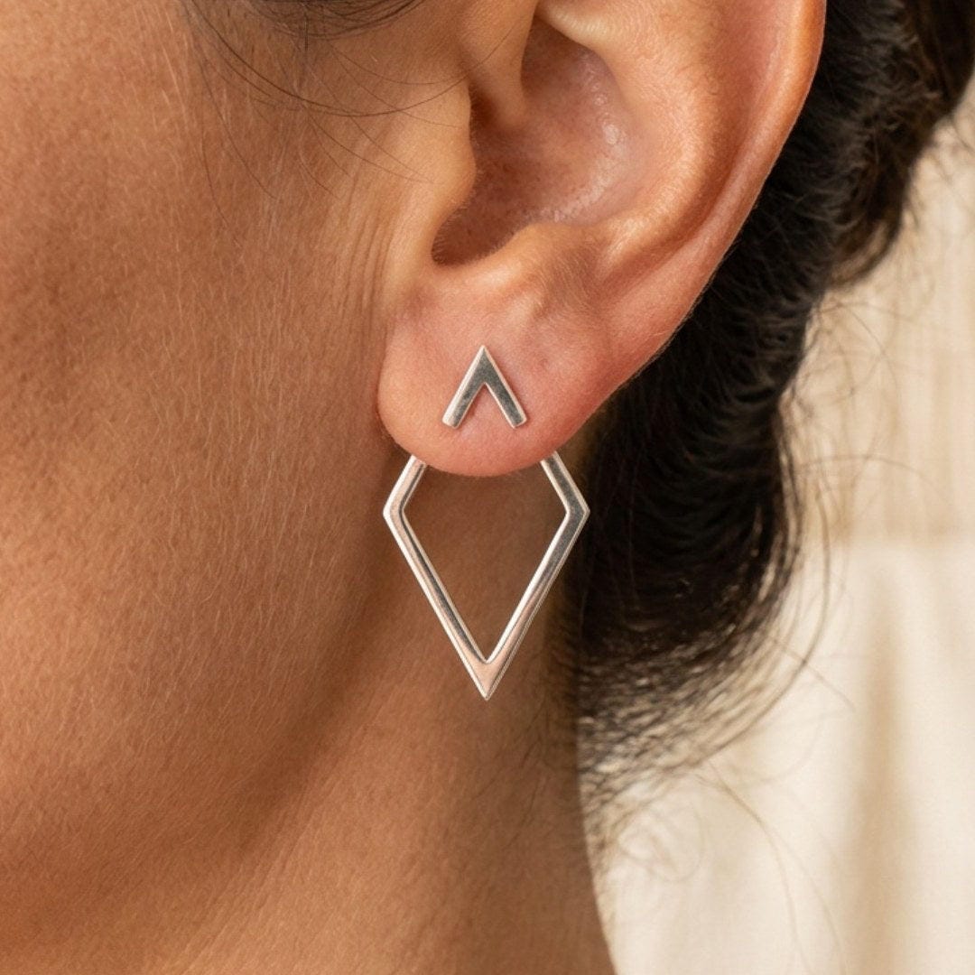 Pendientes de Botón Geométricos Bohemios