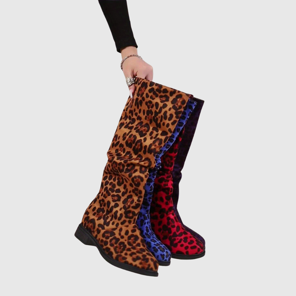 Selah | Botas Media Caña de Leopardo