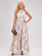 Guinevere | Vestido Midi Estampado Floral con Falda Vaporosa