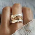 Anillo de Hilos Plata y Oro