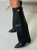 HARRIET | BOTAS ALTAS DE PIEL PARA MUJER CON HEBILLA