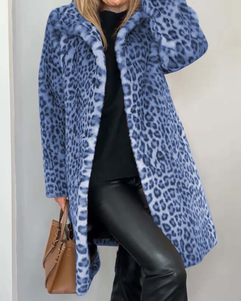 Abrigo de leopardo elegante Lysandra™