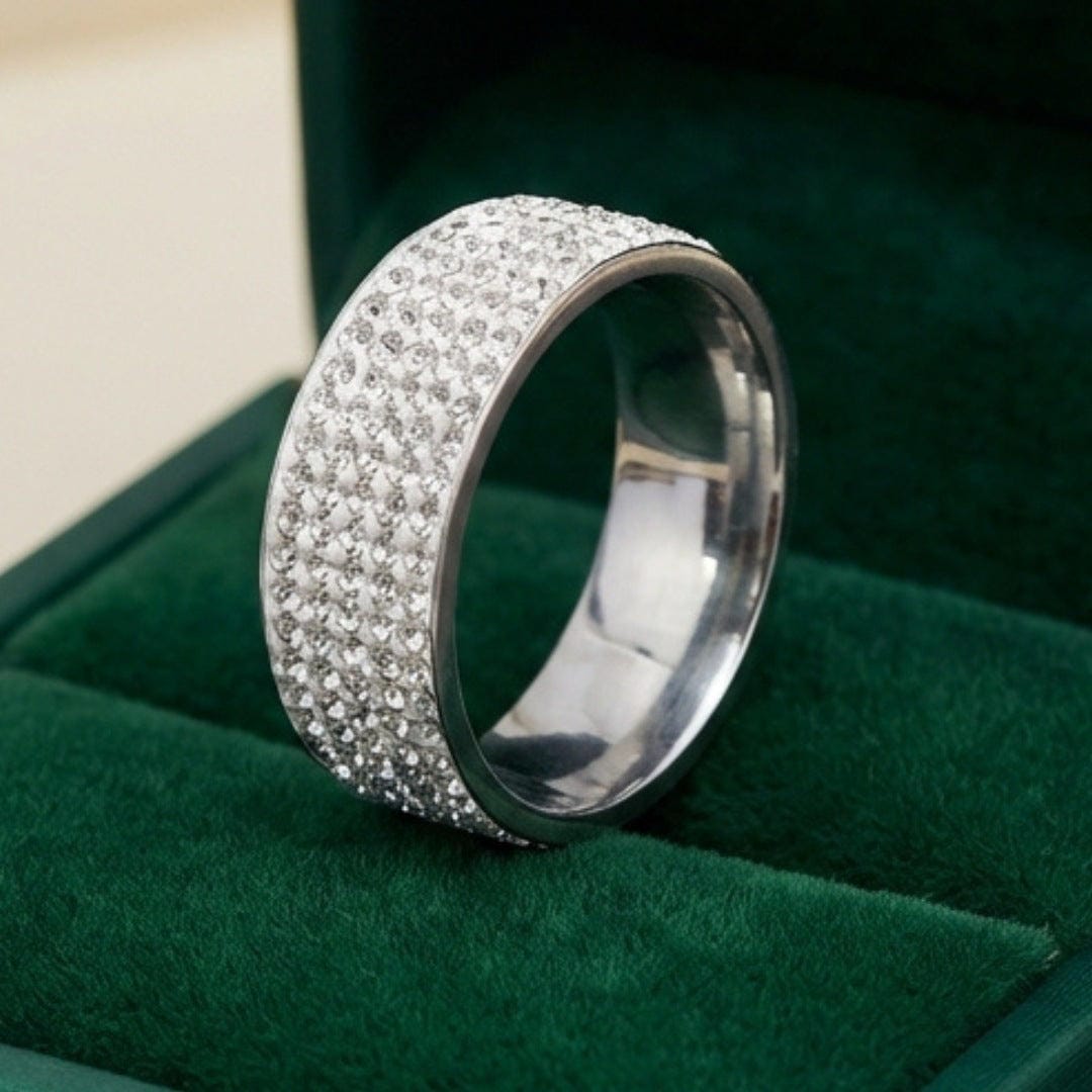 Anillo Pavelli de aro con cristales