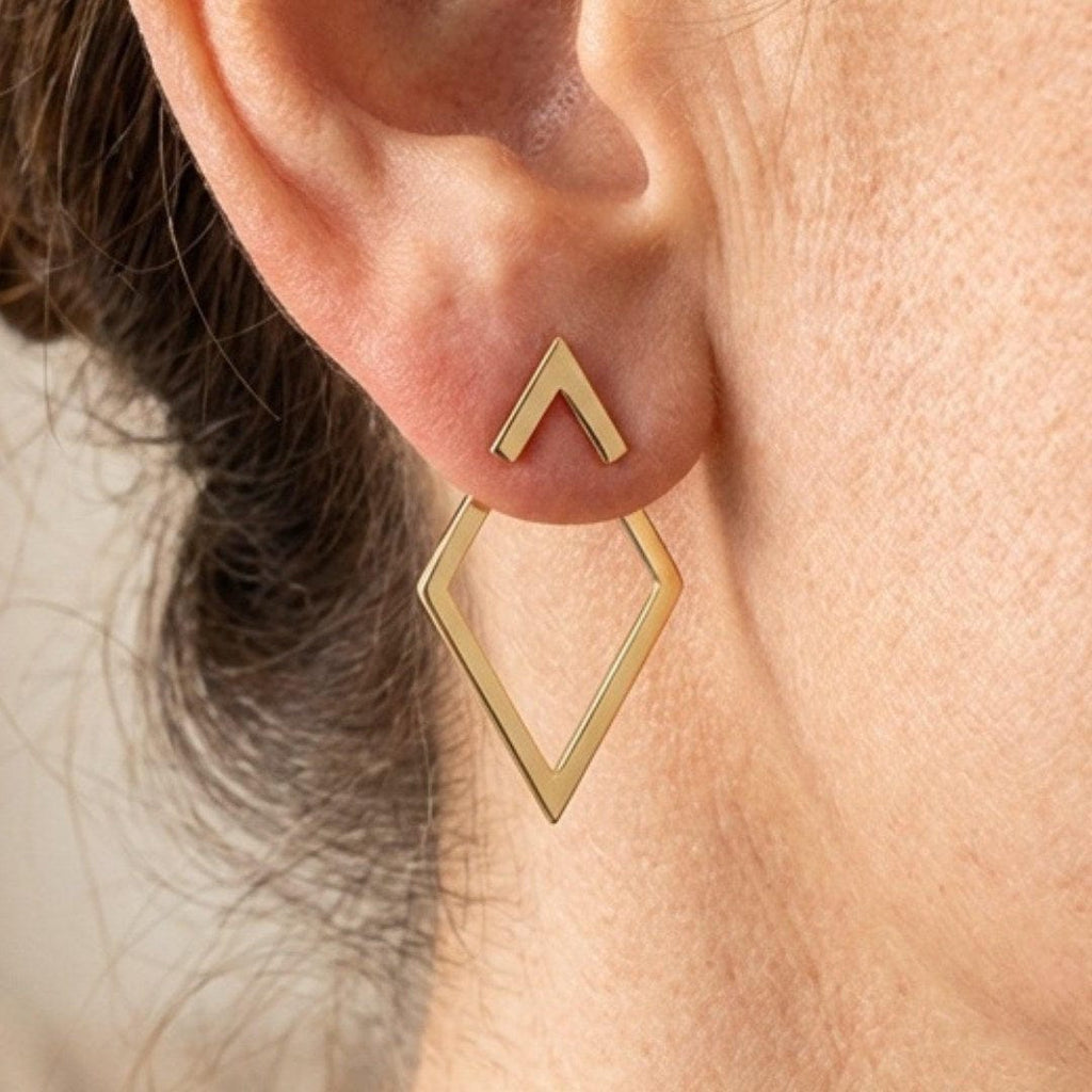 Pendientes de Botón Geométricos Bohemios