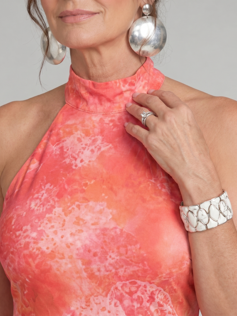 Coraline | Vestido Largo Halter con Estampado