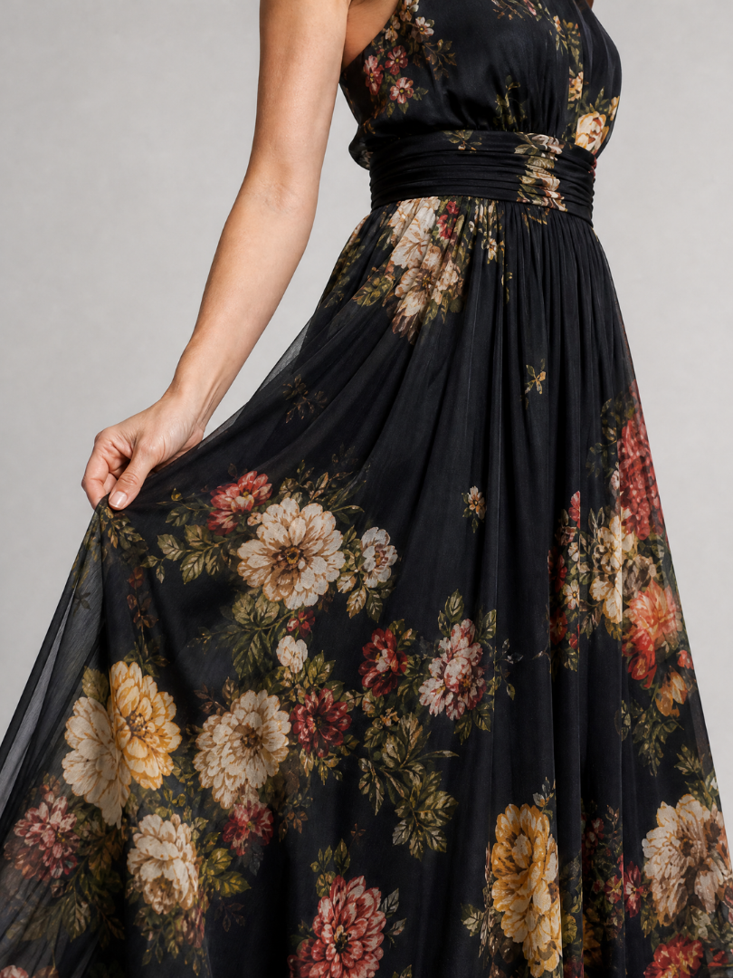 Sior | Vestido Midi Halter Estampado Floral
