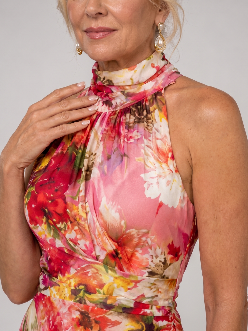 Elisabetta | Vestido Maxi Halter Estampado Floral