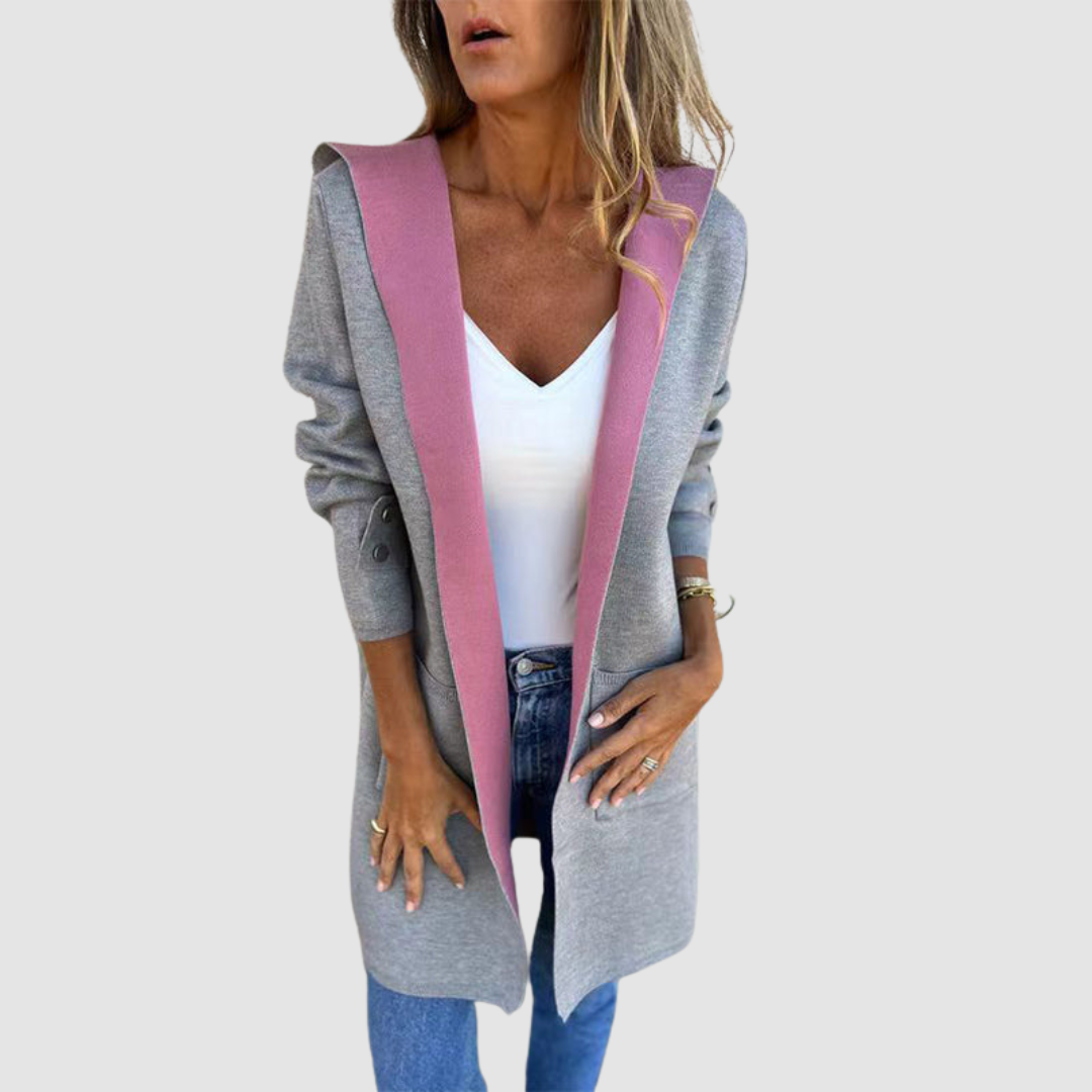 Chaqueta con capucha de bloques de color Mariela™