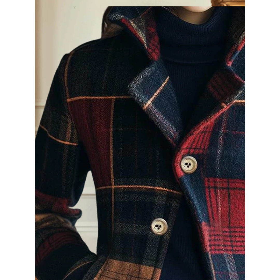 Chaqueta de cuadros clásica Nella™