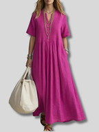 Lola | Vestido Maxi con Pliegues