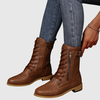 Carmine | Botas de Cuero Cómodas con Cremallera Lateral