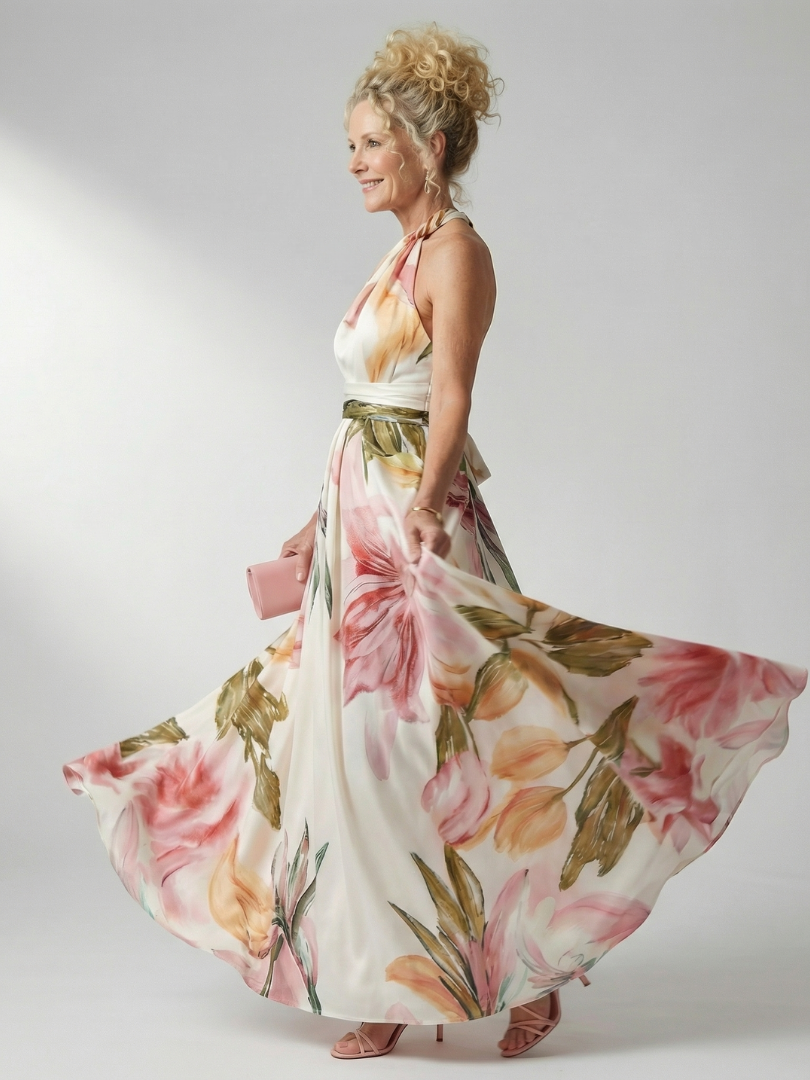 Amiel | Vestido Largo Floral Ligero