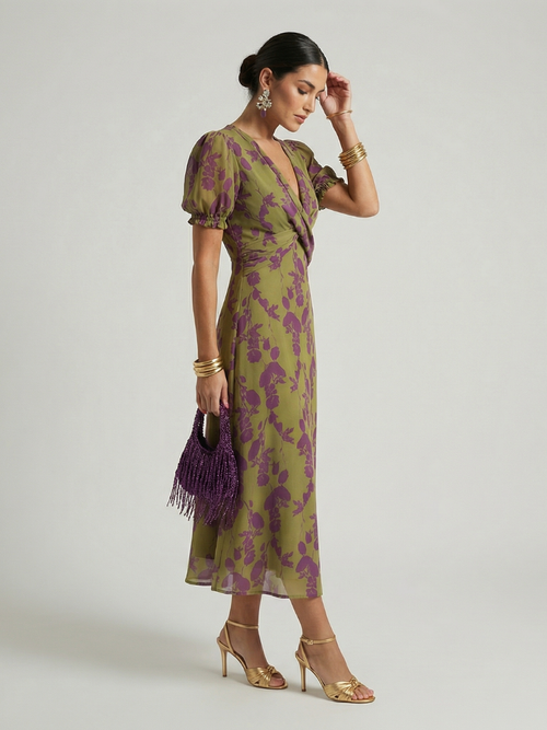 Adeline | Vestido Midi Floral Relajado