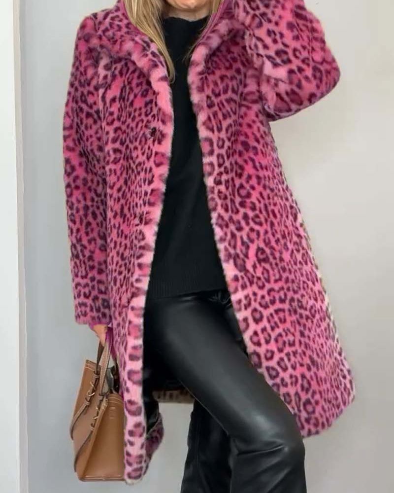 Abrigo de leopardo elegante Lysandra™