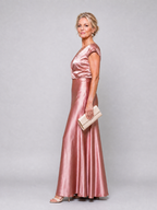 Samouse | Vestido Maxi Cruzado con Mangas Casquillo