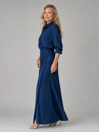 Mirque | Vestido Maxi Cruzado de Manga Larga