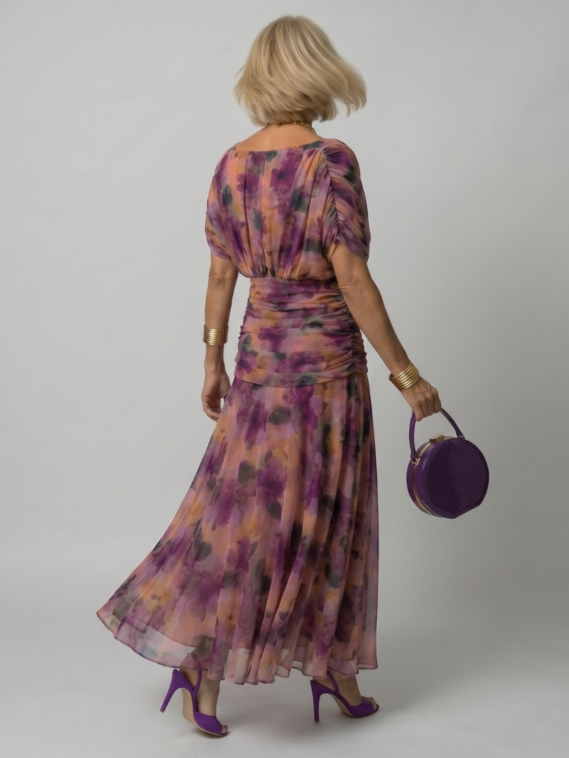 Verena | Vestido Midi Fluido Hombros al Descubierto