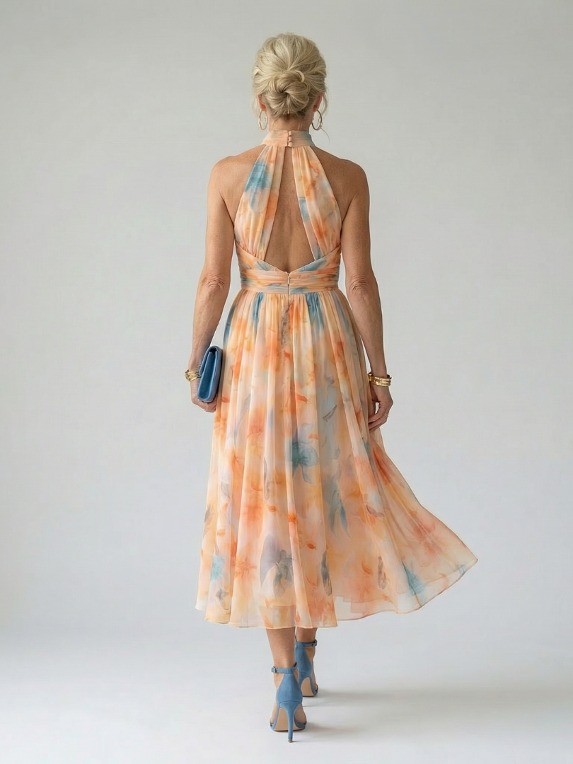 Odile | Vestido Midi Halter Suave