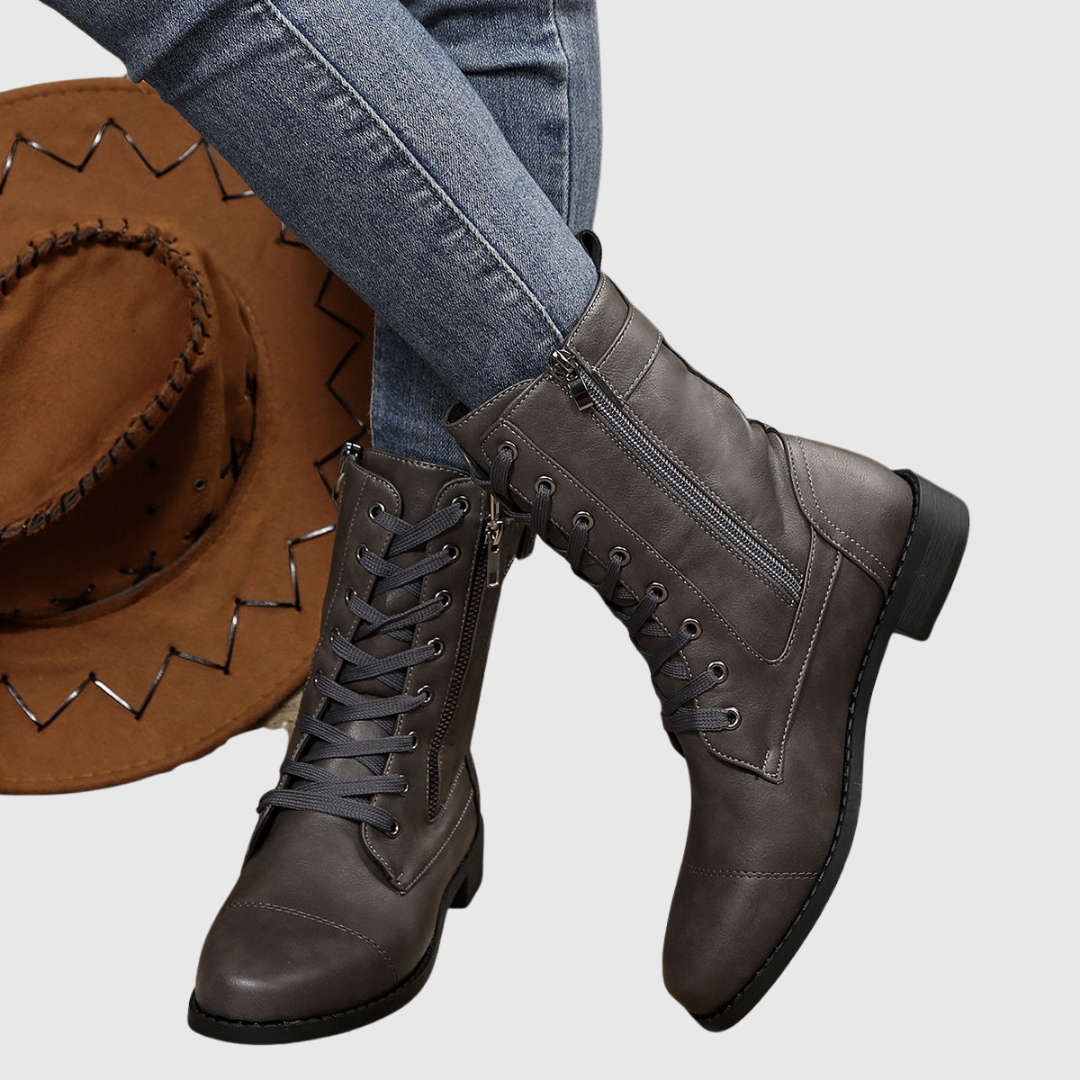 Carmine | Botas de Cuero Cómodas con Cremallera Lateral