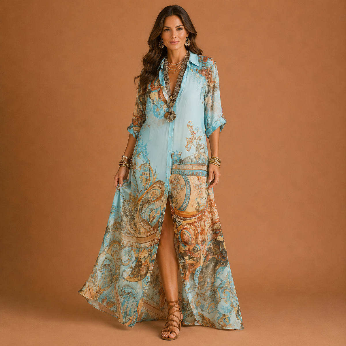 ATLAS | Vestido Camisero Mediterráneo Elegante
