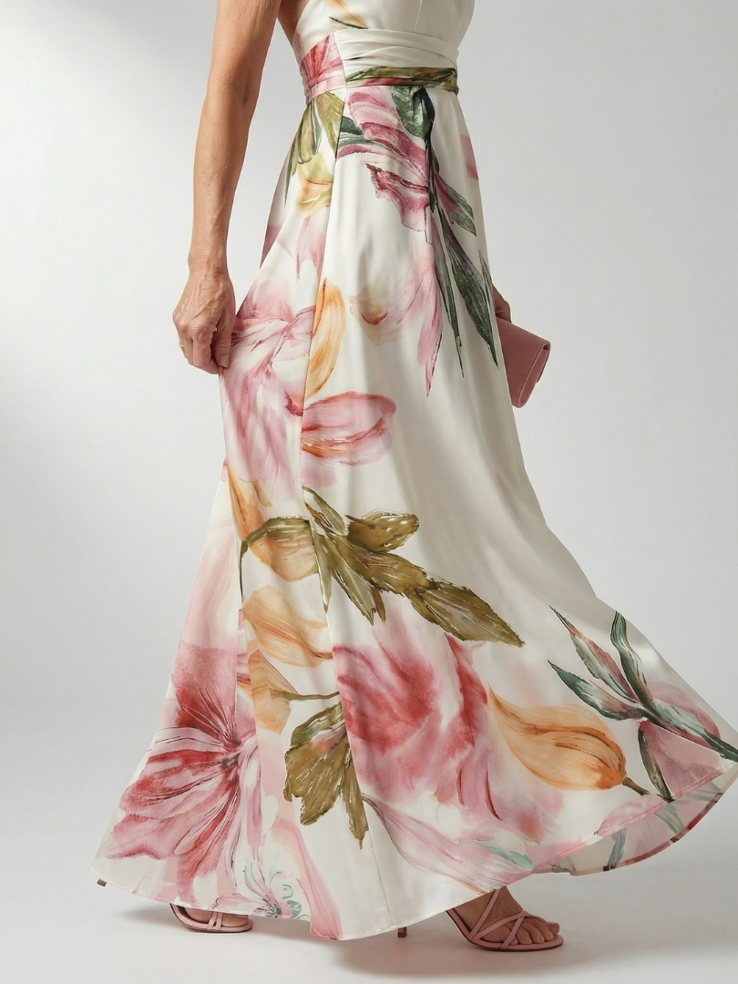 Amiel | Vestido Largo Floral Ligero