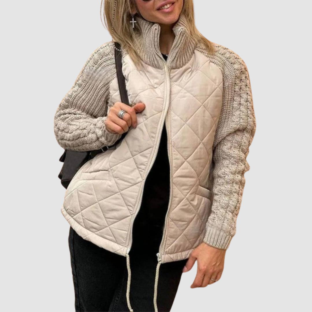 Carina™ Chaqueta de Plumón Patchwork de Lana