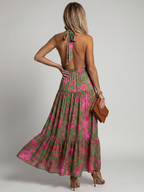Rowen | Vestido Midi Halter Drapeado