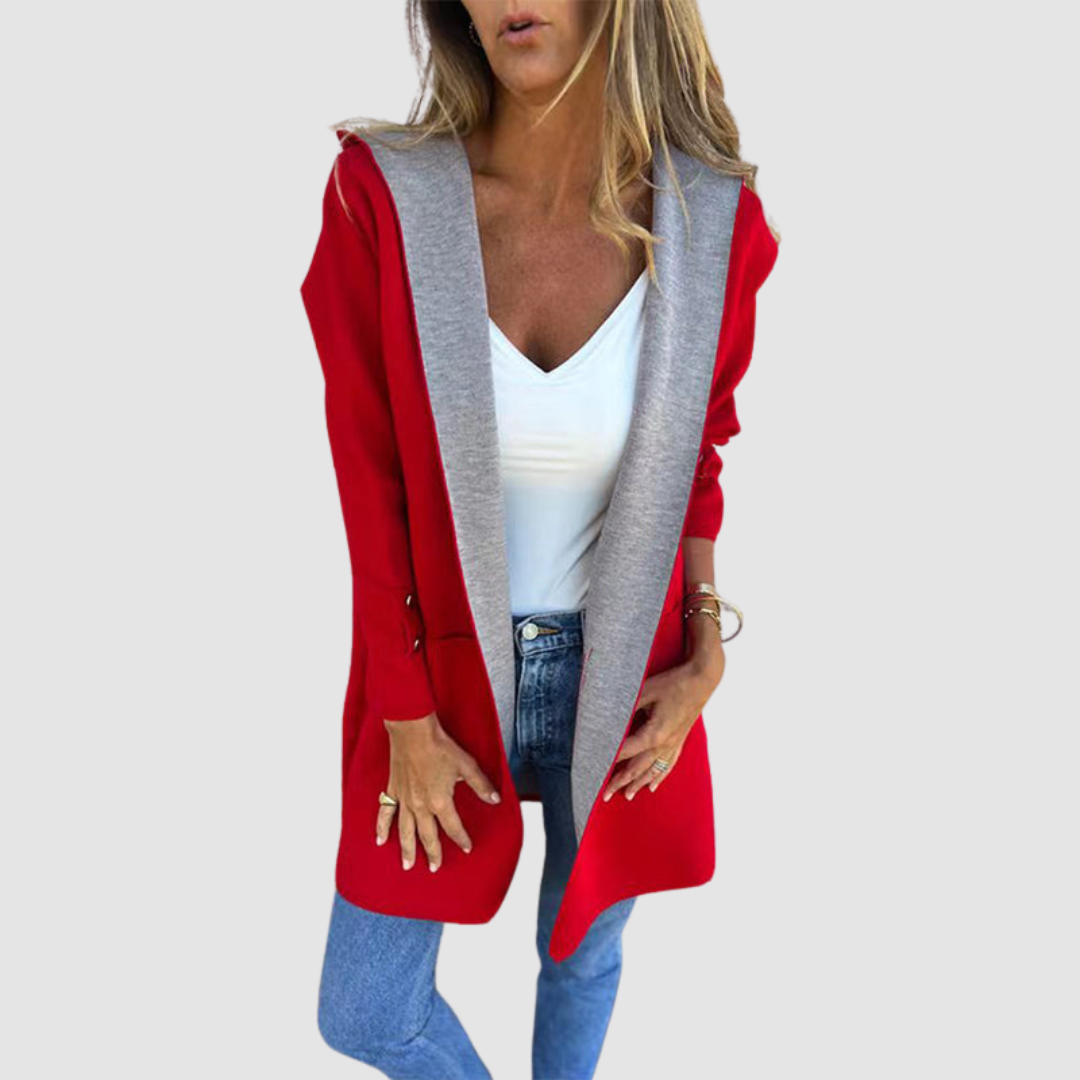 Chaqueta con capucha de bloques de color Mariela™