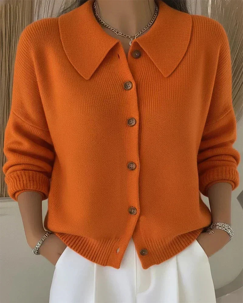Vespera™ | Cárdigan con cuello y botones