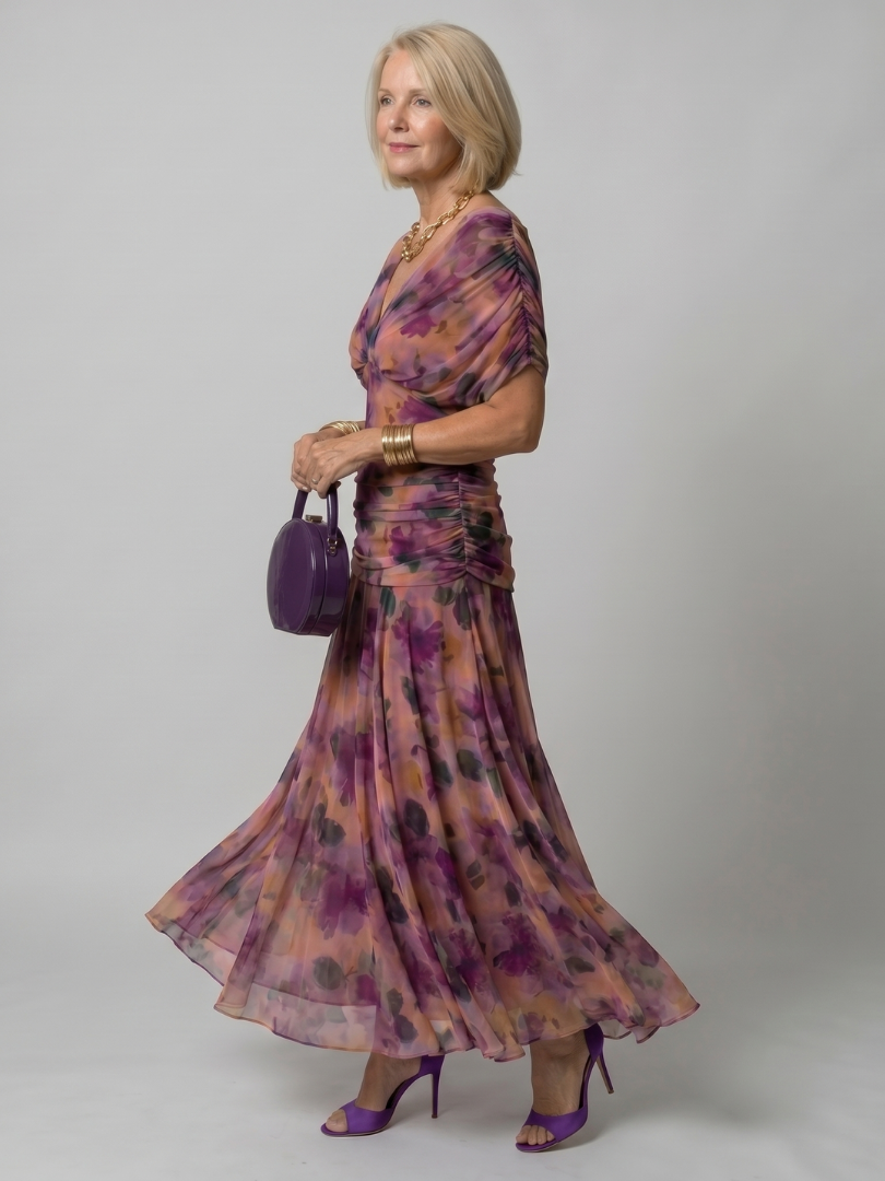 Verena | Vestido Midi Fluido Hombros al Descubierto