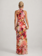 Elisabetta | Vestido Maxi Halter Estampado Floral